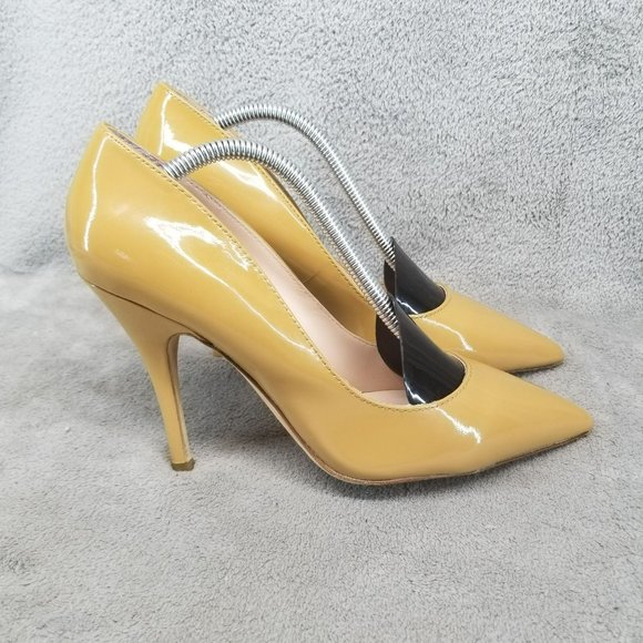 Kate Spade Shoes Womens Size 7 Tan Patent Leather Pointed Toe Pumps - Picture 4 of 13